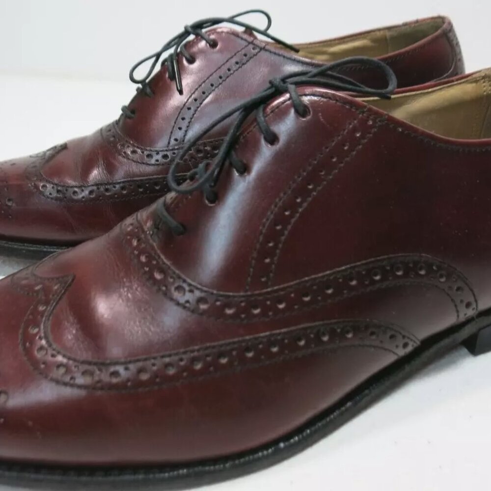 Thom McAn Brogue Leather Wingtip Derby Dress Shoes Men's Footwear Sz 9.5 W - Picture 7 of 7